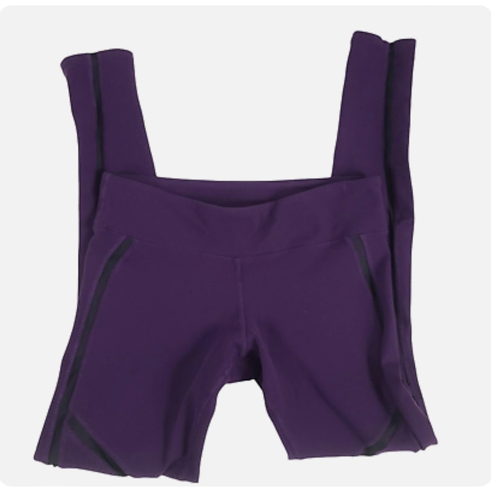 ALO Yoga Talia Barre Leggings Skinny Sculpting Dry Wicking Purple & Black